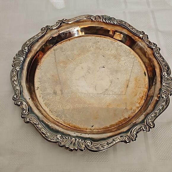 E.P Steel Vintage Silver Platter 13"-13" - Picture 8 of 16